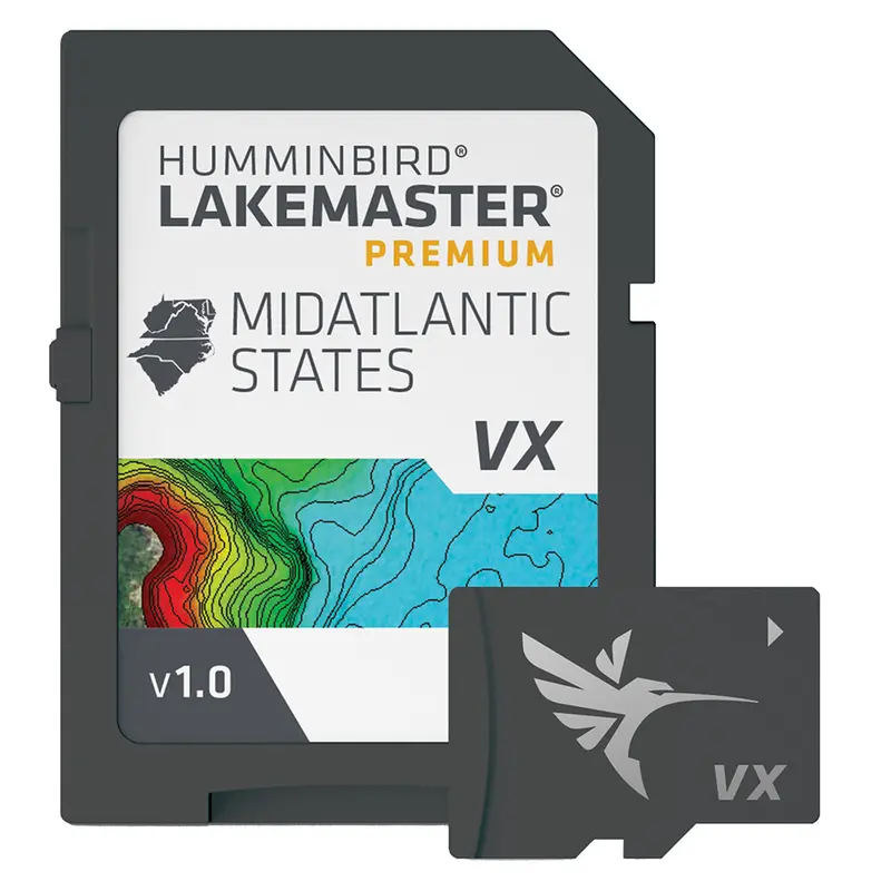 Humminbird Lakemaster Vx Premium Map Card – Mid-Atlantic States [602004-1] 1