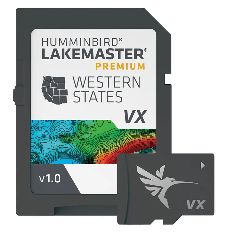 Humminbird Lakemaster Vx Premium Map Card – Western U.S. States [602009-1] 1