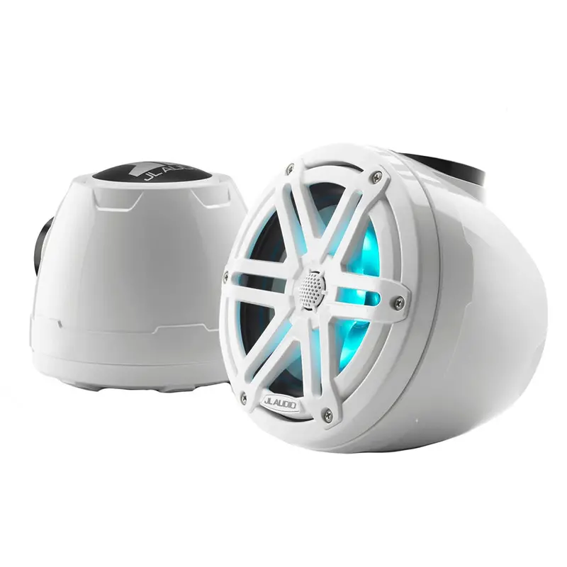 Jl Audio M3-650Vex-Gw-S-Gw-I 6.5" Marine Enclosed Coaxial Speakers With White Sports Grilles And Rgb Led Lighting 1