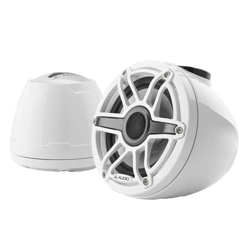 Jl Audio M6-650Vex-Gw-S-Gwgw 6.5" Marine Enclosed Coaxial Speakers With White Sports Grilles 1