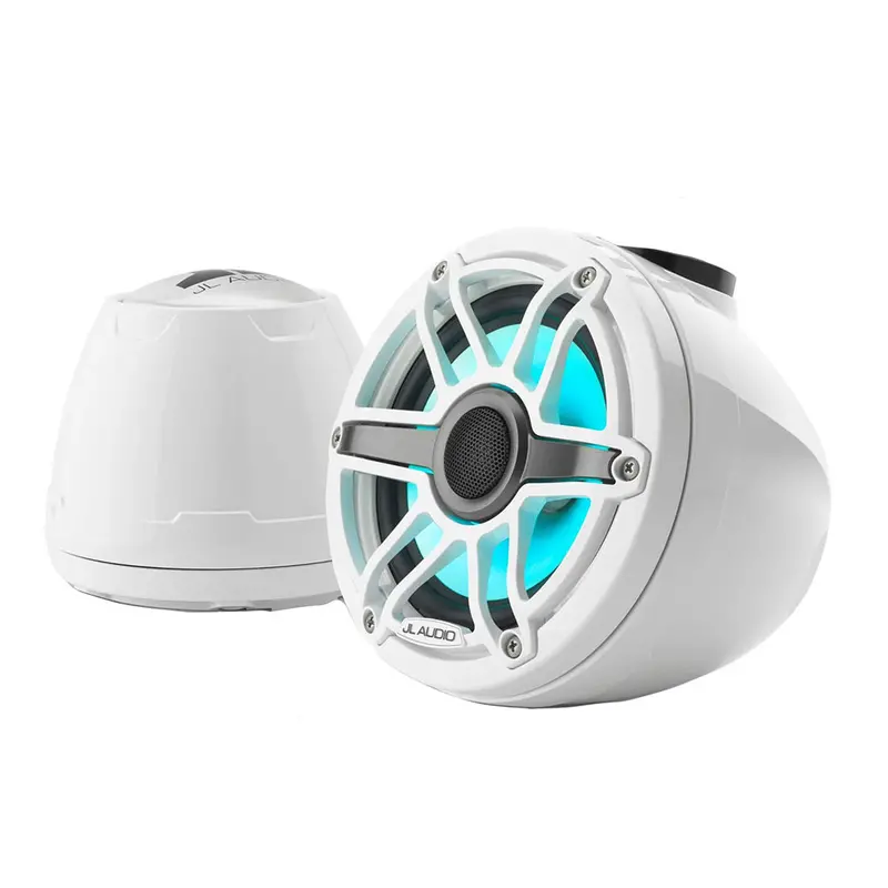Jl Audio M6-650Vex-Gw-S-Gwgw-I 6.5" Marine Enclosed Coaxial Speakers With White Sports Grilles And Rgb Led Lighting 1