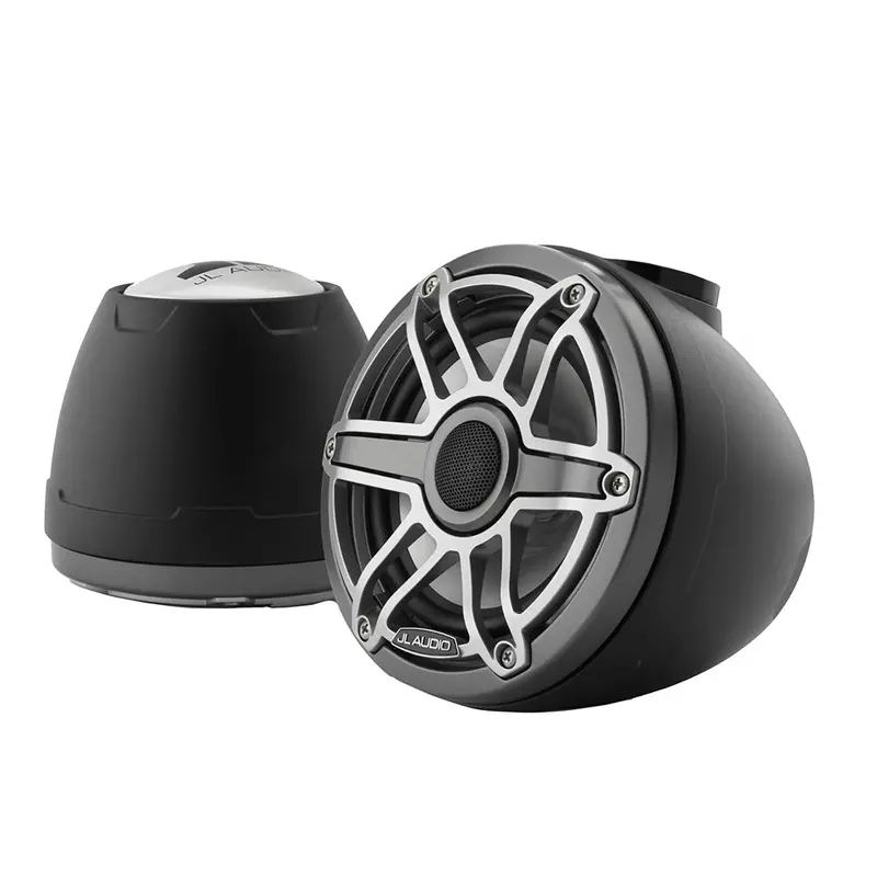 Jl Audio M6-650Vex-Mb-S-Gmti 6.5" Marine Enclosed Coaxial Speakers With Titanium Sports Grilles 1