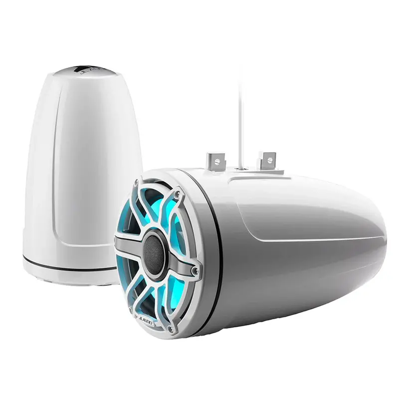 Jl Audio M6-880Etxv3-Gw-S-Gwgw-I 8.8" Enclosed Tower Coaxial System With Gloss White Sport Grille & Led Lighting 1