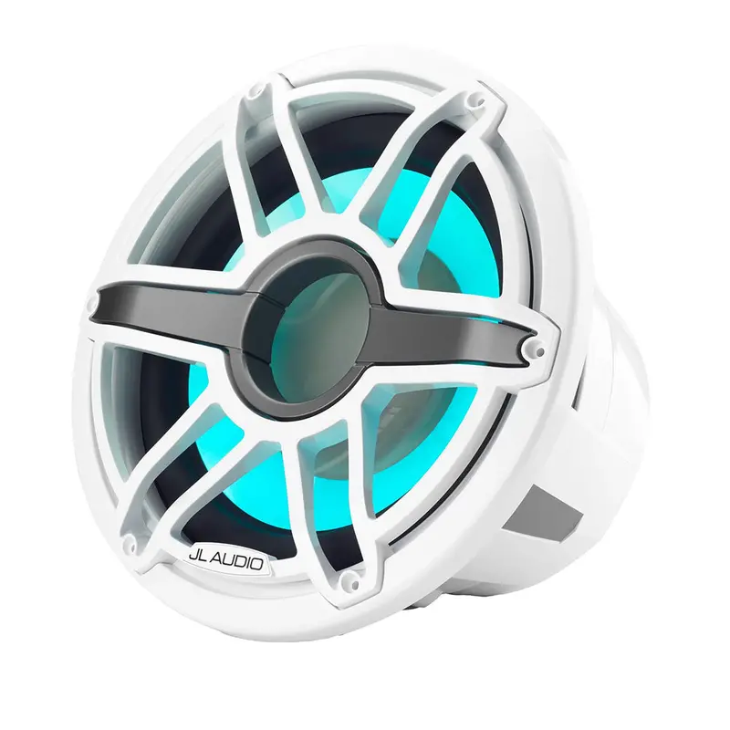 Jl Audio M7-12Ib-S-Gwgw-I-4 12" Marine Subwoofer With Gloss White Sport Grille & Transflective Led Lighting 1