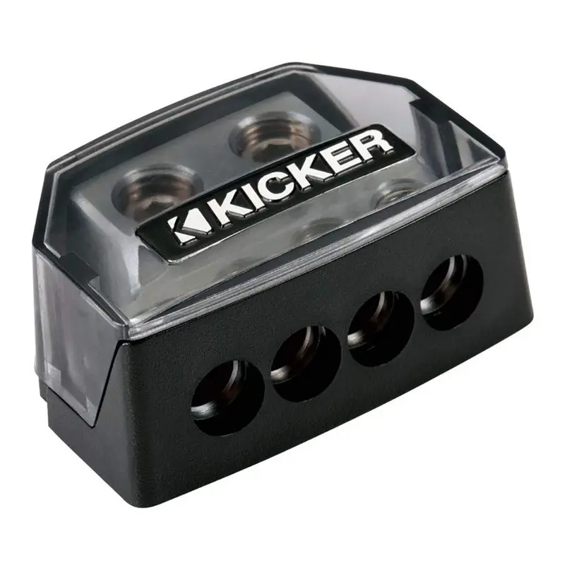 Kicker Db4 Distribution Block – Accepts 1/0–8 Gauge Wires For Clean Power Routing [46Db4] 1
