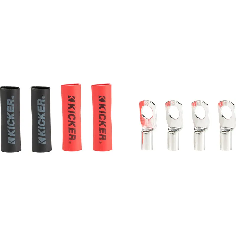 Kicker Nickel-Plated 8-Awg Ring Terminals – 5/16-Inch Stud, 4-Pack 1