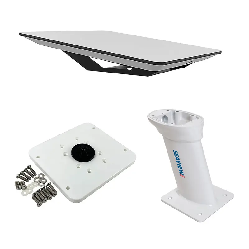 Kvh Starlink Flat Panel Kit With 10-Inch Seaview Pedestal Mount & Top Plate 1
