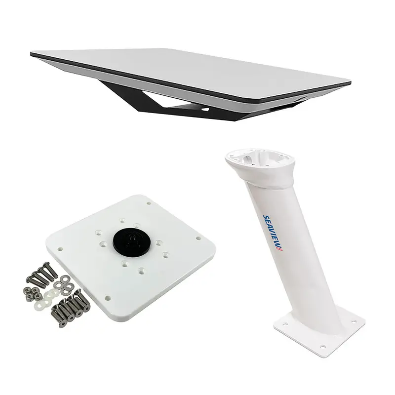 Kvh Starlink Flat Panel Kit With 16-Inch Seaview Pedestal Mount & Top Plate 1