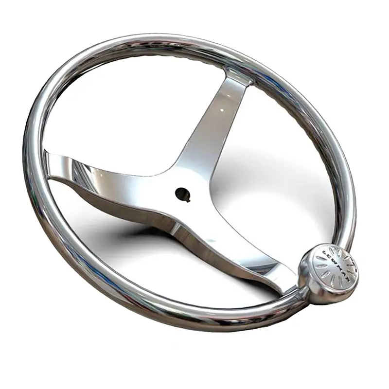 Lewmar 13.5-Inch 3-Spoke Steering Wheel With Power-Grip Knob 1