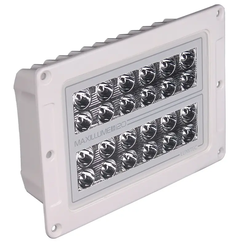 Lumitec Maxillume H120 Flush-Mount Marine Flood Light – White Housing With Adjustable White Led Brightness 1