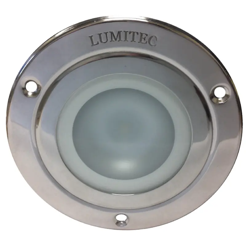 Lumitec Shadow Flush-Mount Downlight – Polished Stainless Steel, Tri-Color Red/Blue (Non-Dimming) + Dimmable White [114118] 1