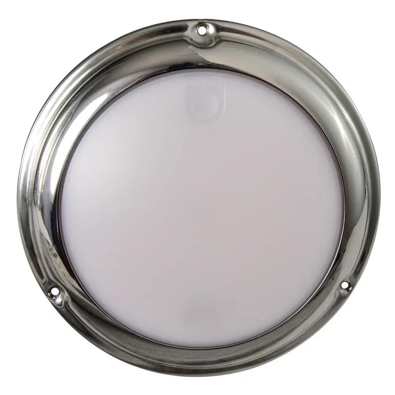 Lumitec Touchdome Adjustable Dome Light – Polished Stainless Steel, Dual-Color White/Blue With Dimming Control (Model 101097) 1