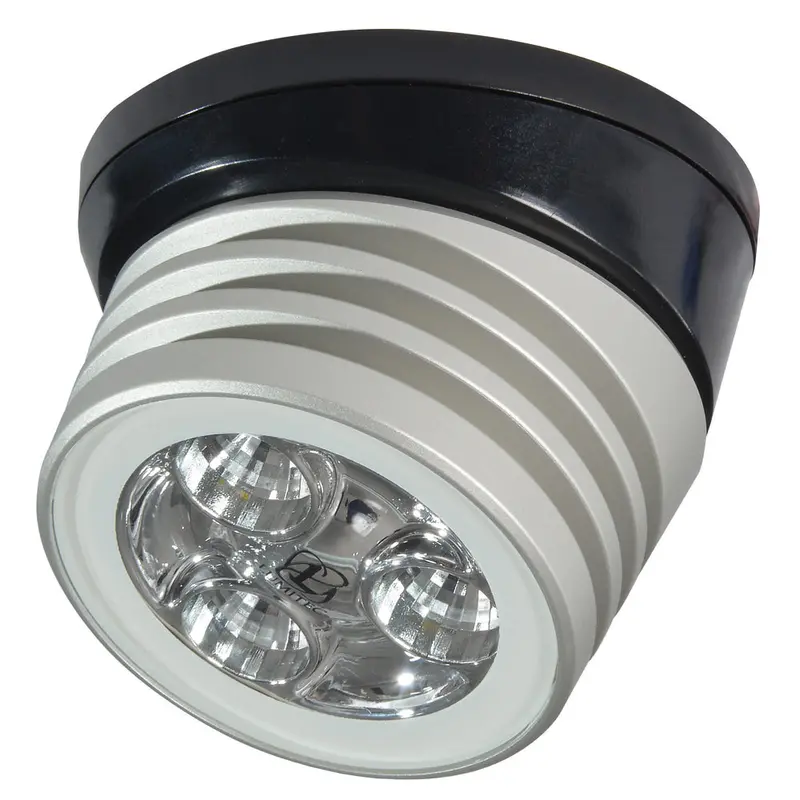 Lumitec Zephyr Led Spreader Light – Brushed Finish, Black Base, Non-Dimming White 1