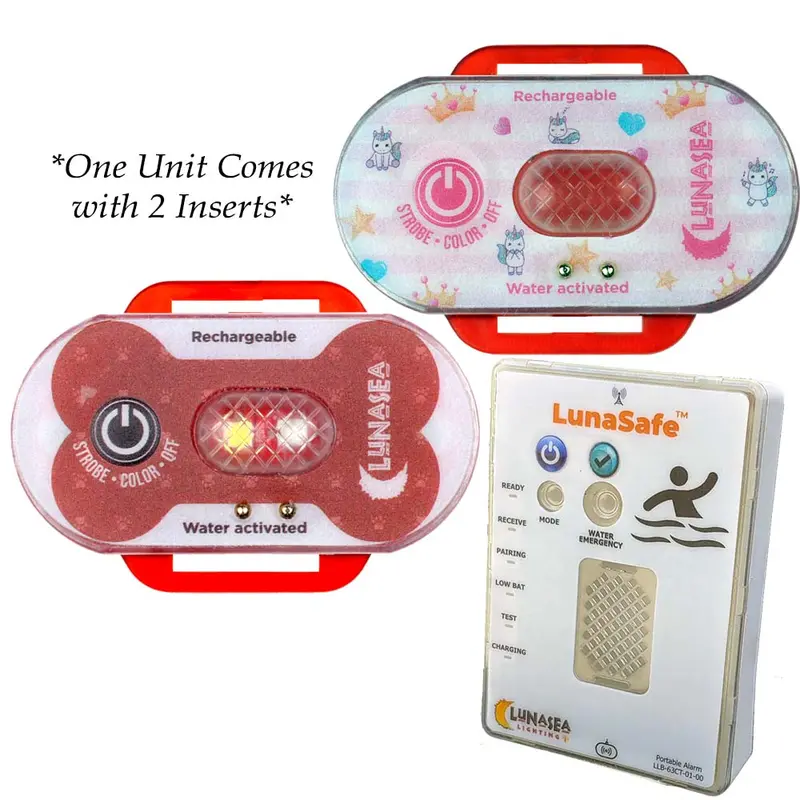 Lunasea Red Water-Activated Safety Strobe With Rf Transmitter And Portable Audio/Visual Receiver [Llb-63Rb-E0-K1] 1