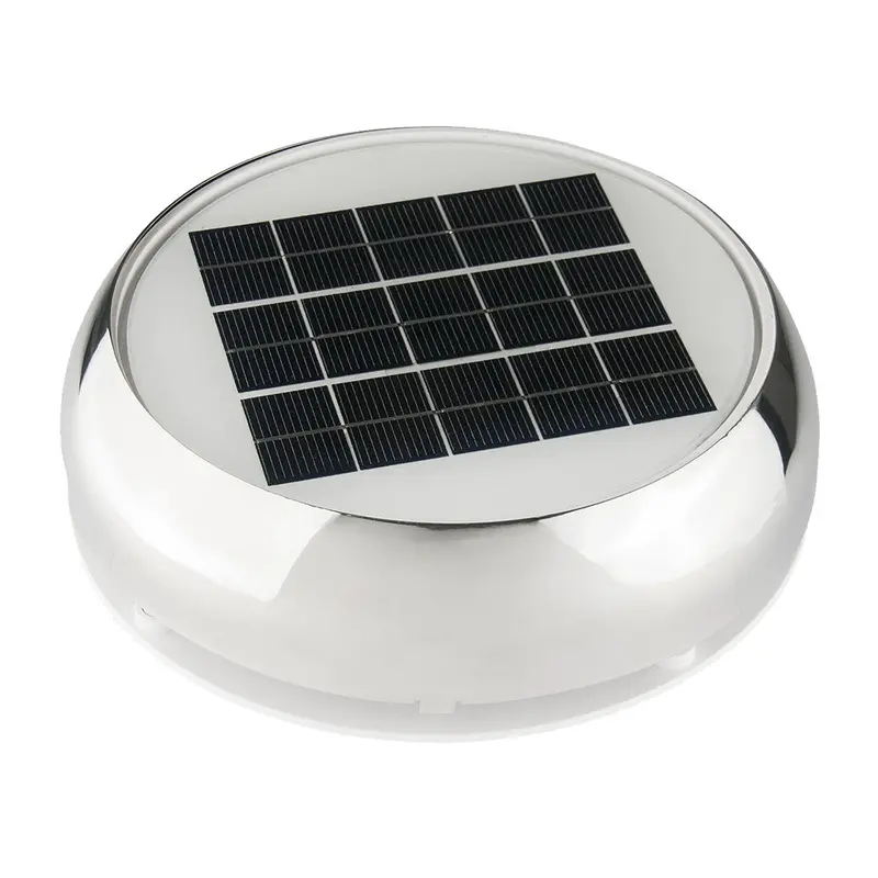 Marinco 3-Inch Day/Night Solar Vent – Stainless Steel Housing (N20803S) 1