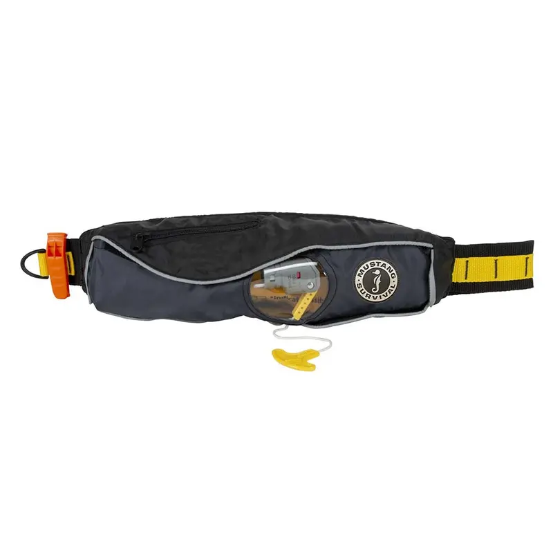 Mustang Fluid 2.0 Manual Inflatable Belt Pack – Black/Grey Safety Vest Alternative [Md4016-806-0-253] 1