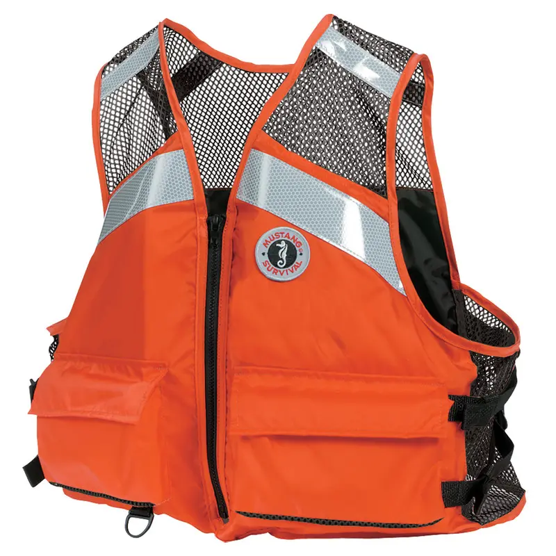 Mustang Industrial Mesh Safety Vest In Orange, Xxl/3Xl 1