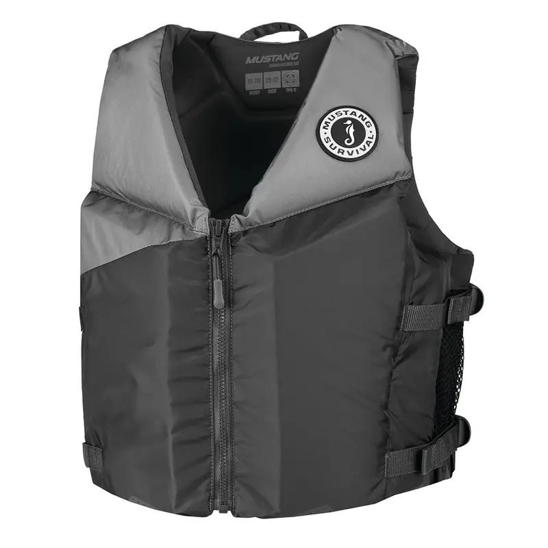 Mustang Mv360002 Young Adult Rev Foam Pfd – Grey/Light Grey/Fluorescent Yellow (Universal Fit) 1