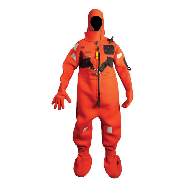 Mustang Neoprene Cold-Water Immersion Suit With Integrated Harness – Red, Adult Universal Fit 1