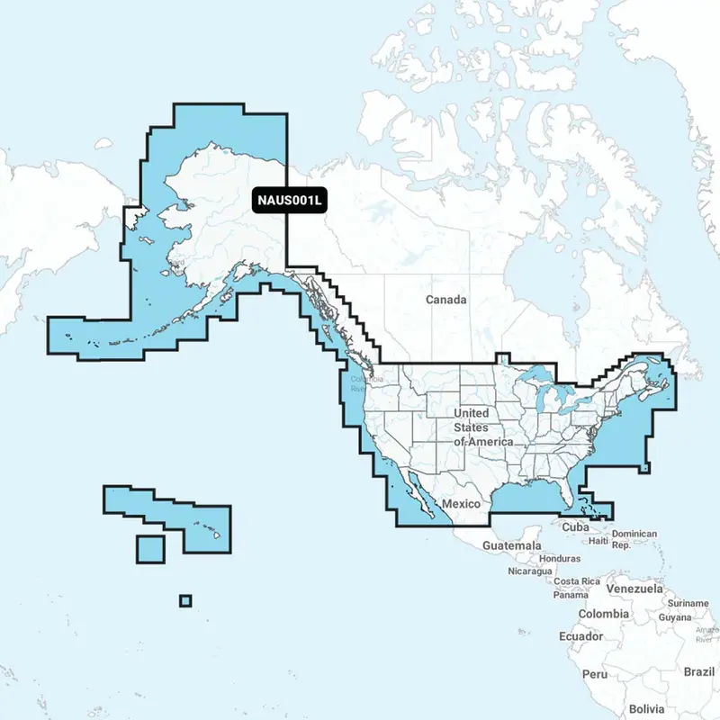 Navionics+ Chart Card: U.S. And Coastal Canada (Naus001L) 1