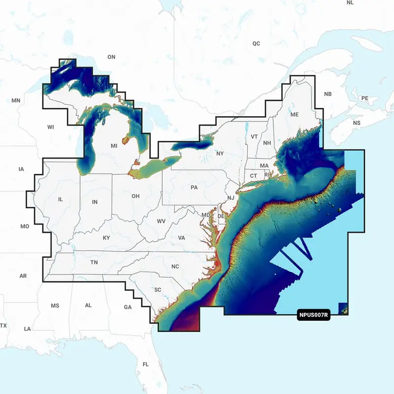 Navionics Platinum+ Chart Card: Eastern United States (Npus007R) 1