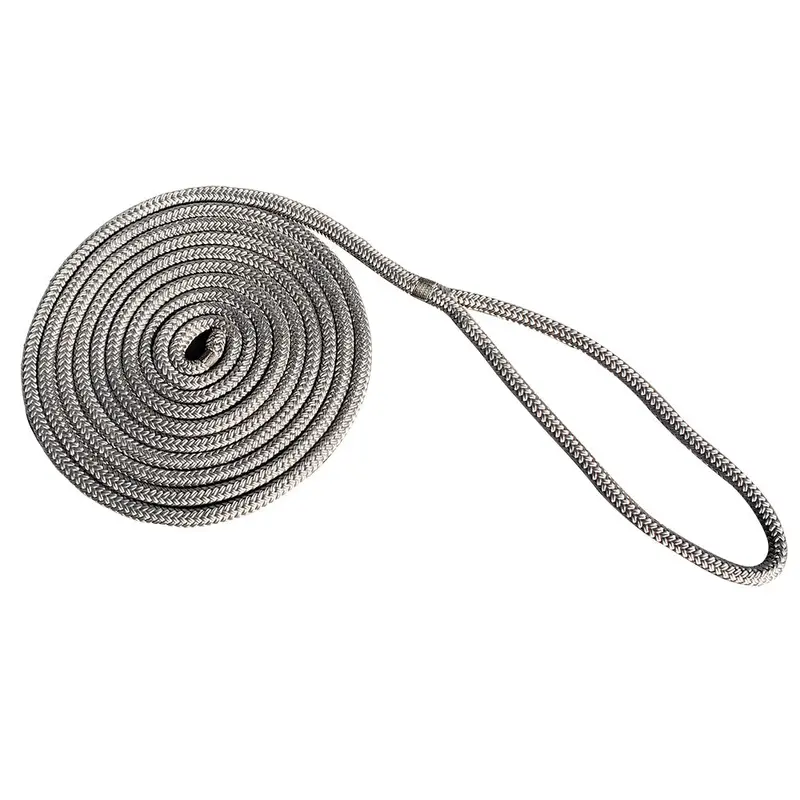 New England Rope 3/4" X 25' Grey Nylon Double-Braid Dock Line 1