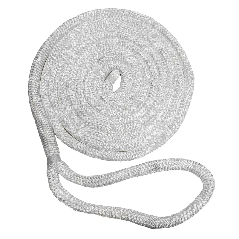 New England Ropes 1/2-Inch White Double-Braid Dock Line – 35-Foot Length 1