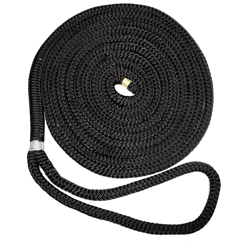 New England Ropes 5/8" Double-Braid Dock Line – 15 Ft, Black [C5054-20-00015] 1