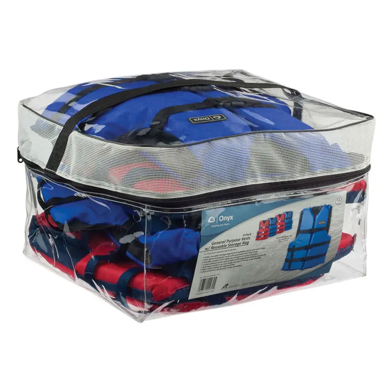 Onyx General Purpose Adult Life Vests – 4-Pack (2 Red + 2 Blue) [103200-999-004-12] 1