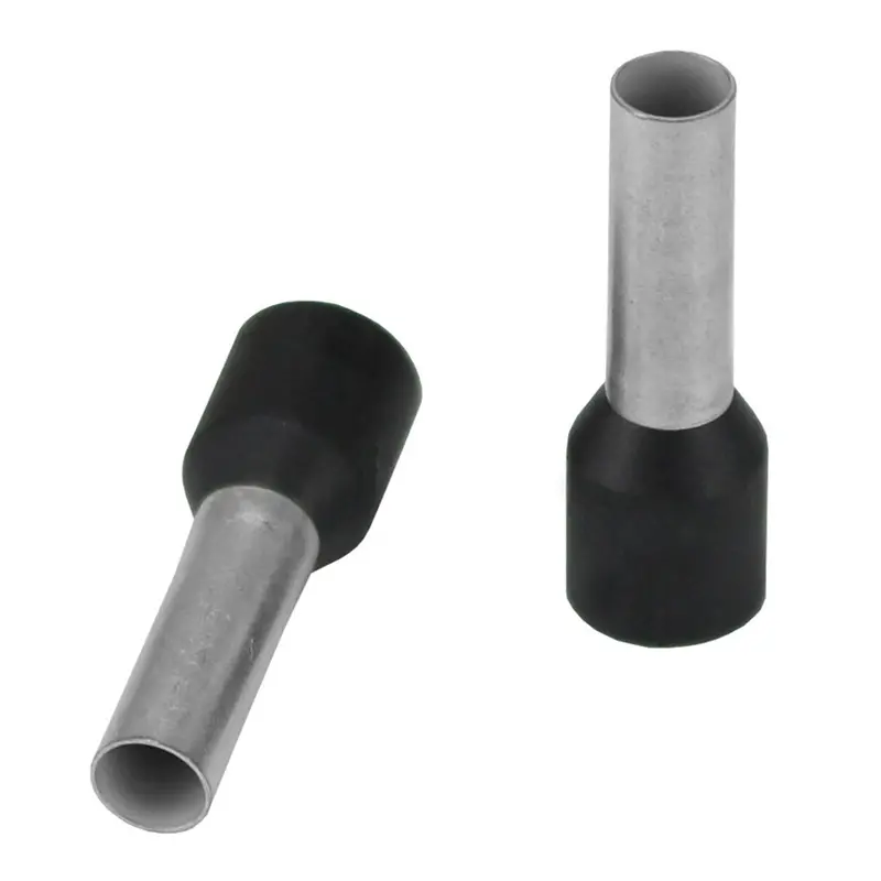 Pacer Black 10 Awg Crimp Wire Ferrules – 10Mm Barrel Length, 25-Pack [Tfrl10-10Mm-25] 1