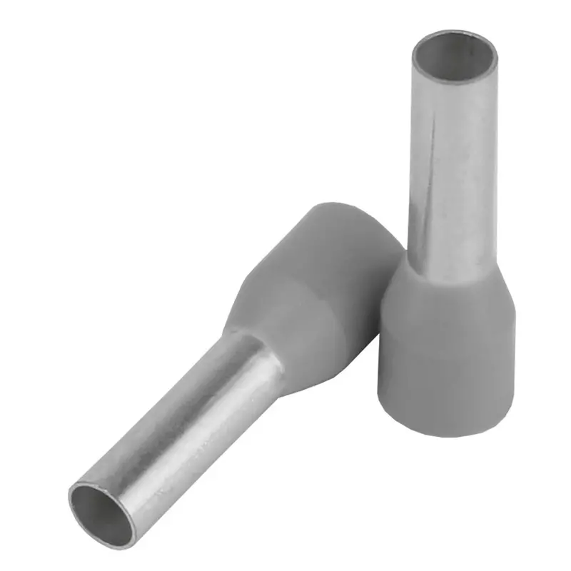 Pacer Grey 12 Awg Crimp Wire Ferrules – 10Mm Barrel Length, 25-Pack [Tfrl12-10Mm-25] 1
