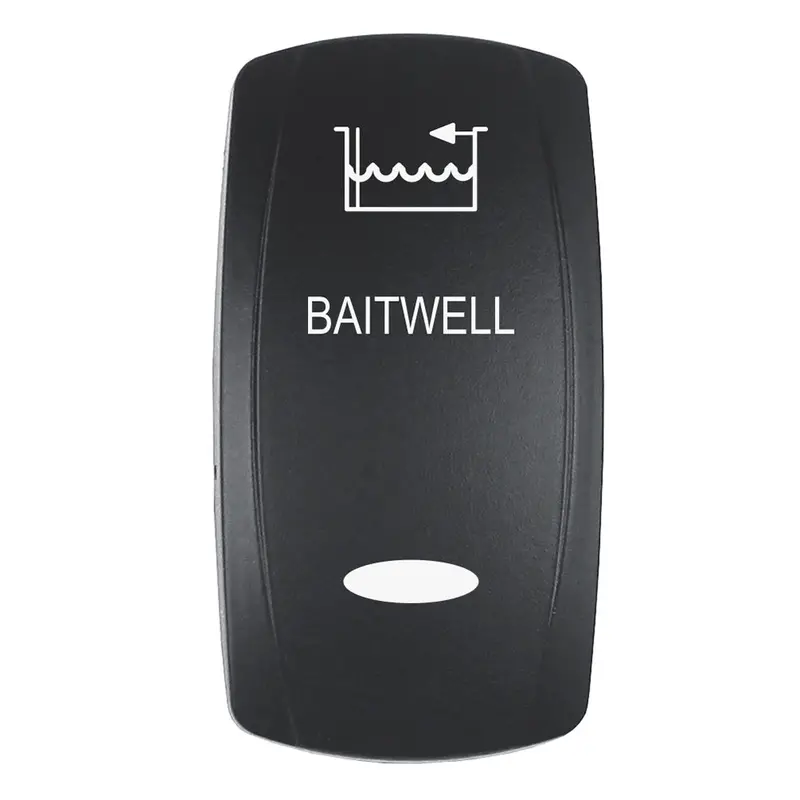 Pacer Laser-Etched Contura Switch Actuator For Baitwell Systems – Top/Bottom Illuminated, Black 1
