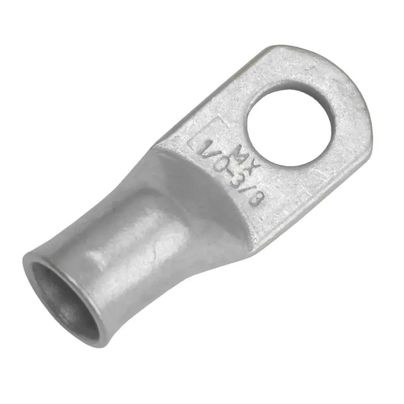 Pacer Tinned Copper Lug For 1/0 Awg Cable – 3/8" Stud Hole (10-Pack) 1