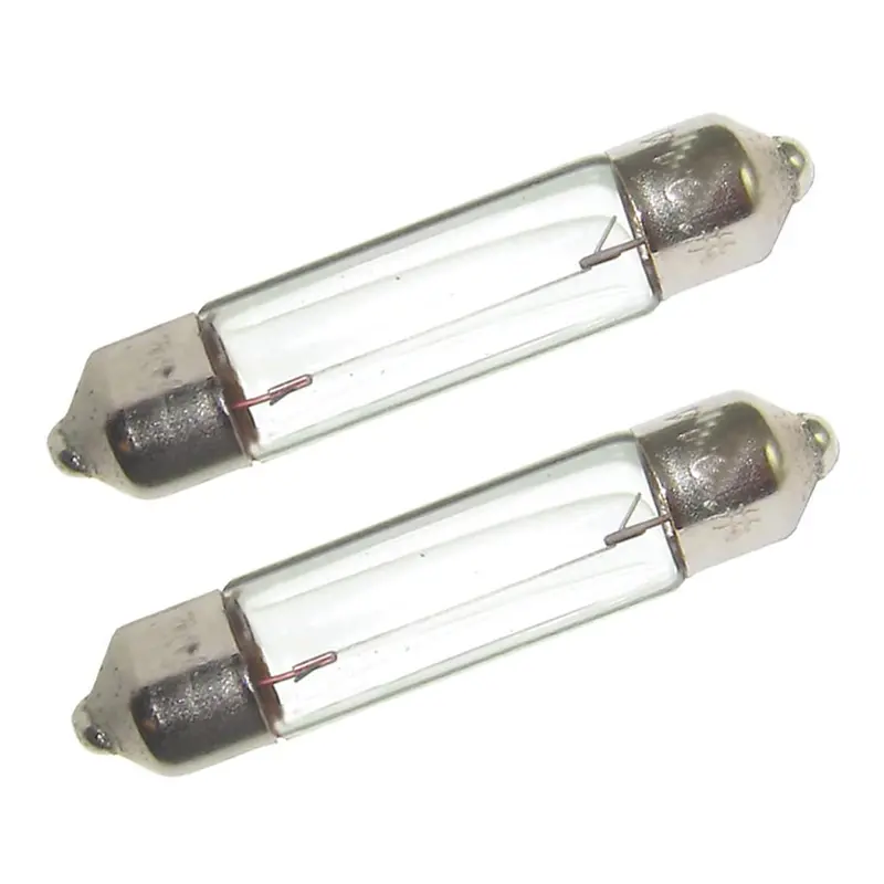 Perko 12V 10W Double-Ended Festoon Bulbs – Pack Of Two (0.74A, Clear) 1