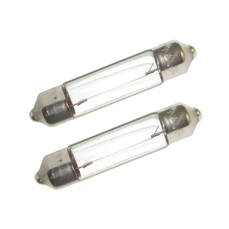 Perko 12V 10W Double-Ended Festoon Bulbs – Two-Pack (0.80A, Clear) 1