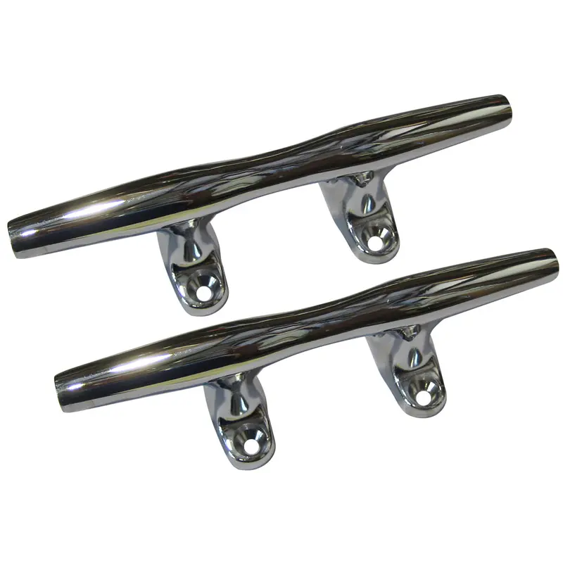 Perko 4-Inch Chrome-Plated Zinc Cleat – Open-Base Design, Sold As Pair 1