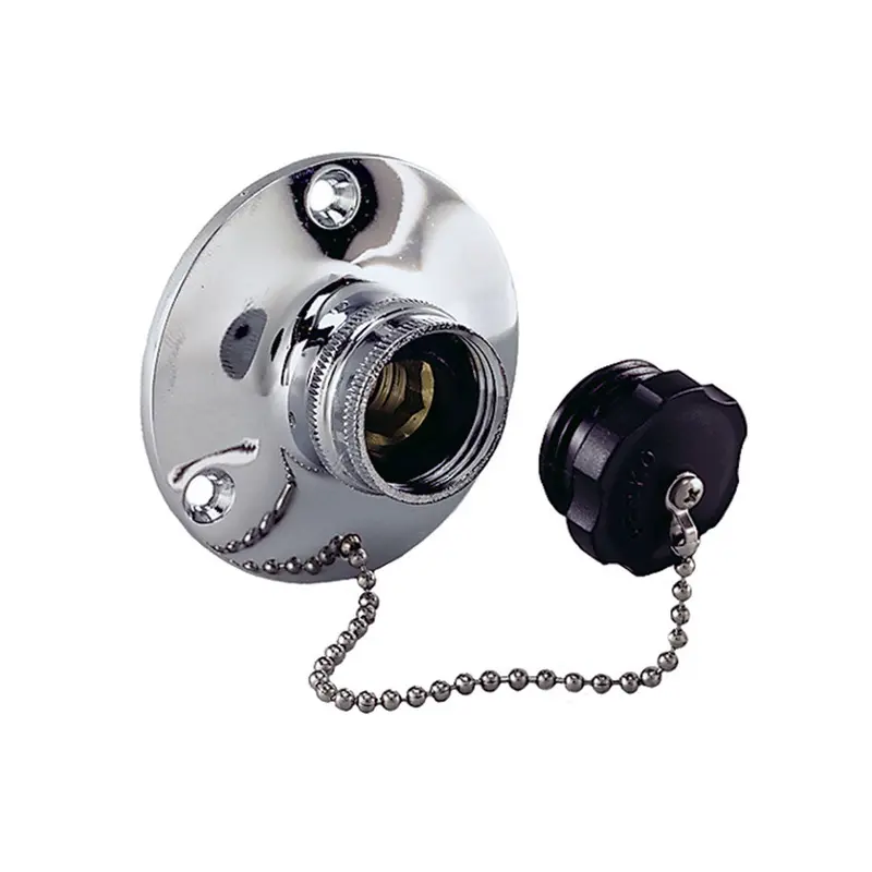Perko Water Inlet Fitting With Removable Plug – Durable Zinc Alloy [0499Dp0Chr] 1
