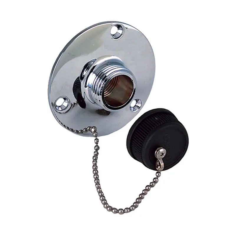 Perko Water Outlet Fitting With Snap-On Cap – Marine-Grade Zinc Construction [0504Dp0Chr] 1