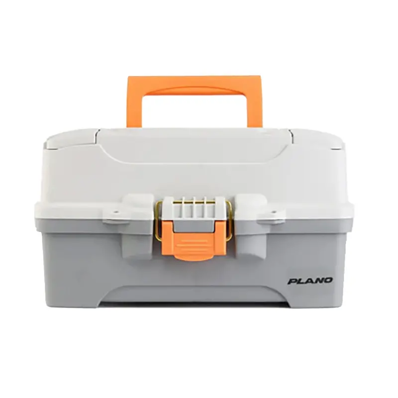 Plano P000403 Two-Tray Box – Dual-Tone Grey Configuration 1