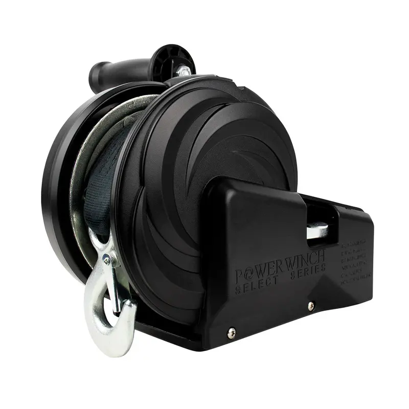 Powerwinch Select Series 2,000-Lb Dual-Speed Winch With 6-Inch Crank Arm – Carbon Black [21400-W-2000-6-B-R] 1