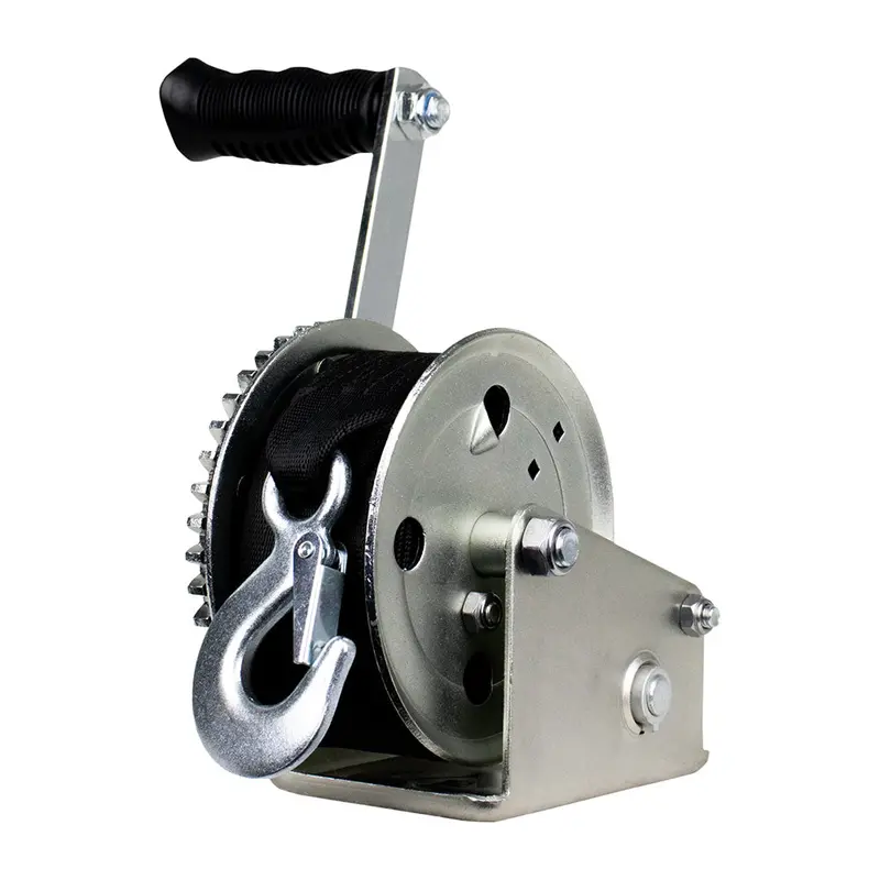 Powerwinch Utility Winch – 1,600 Lb Capacity, Single-Speed, 8" Crank Arm, Zinc-Coated [21500-W-1600-8-Z-R] 1