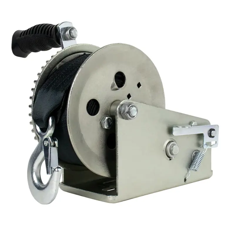 Powerwinch Utility Winch – 2,000 Lb Capacity, Dual-Speed, 6" Zinc-Coated Crank Arm 1