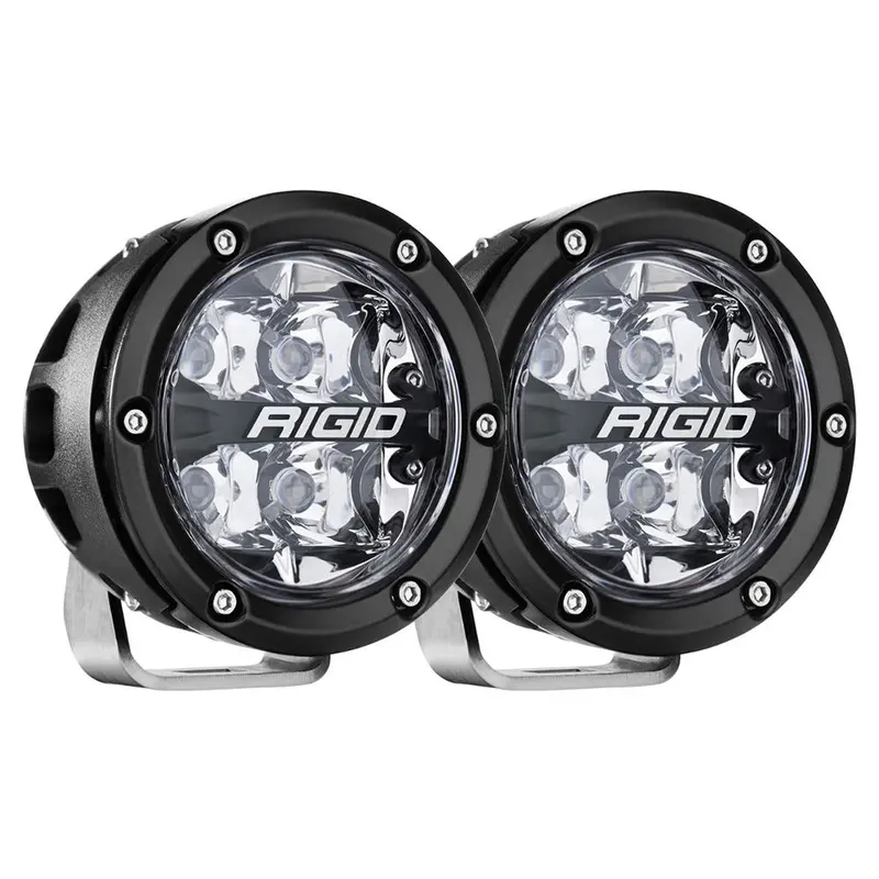 Rigid 360-Series Rgbw 4-Inch Off-Road Spot Light With Color-Changing Backlight – Dual Pack 1