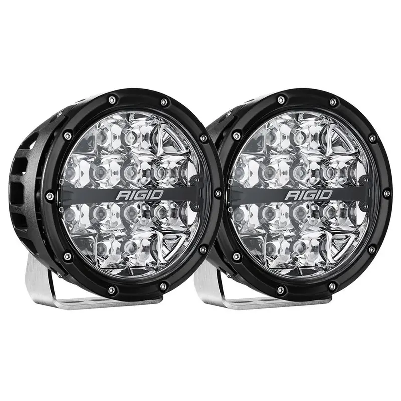 Rigid 360-Series Rgbw 6-Inch Off-Road Spot Light With Color-Changing Backlight – Dual Pack 1