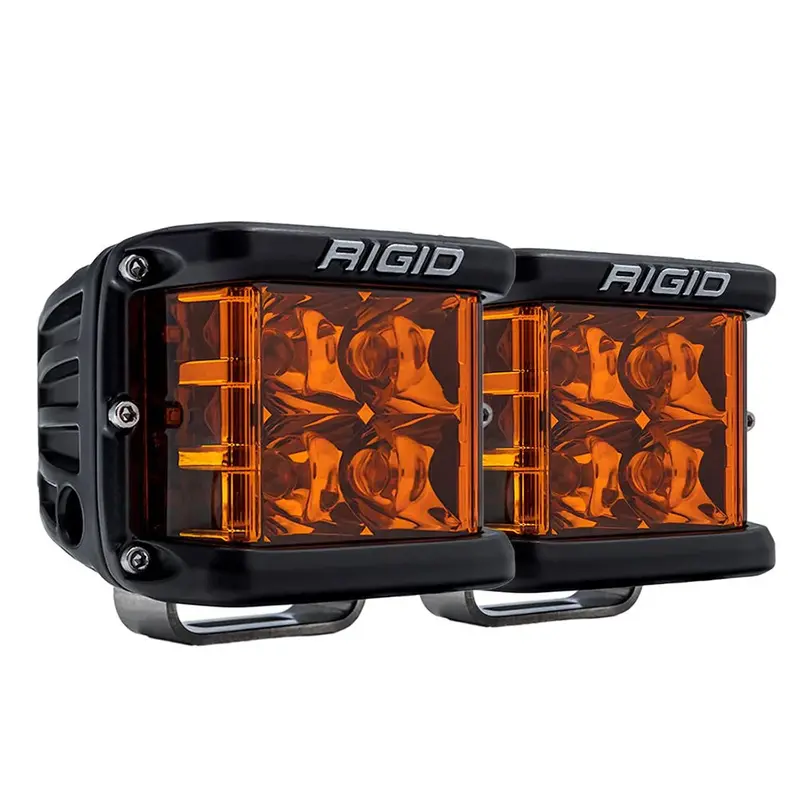 Rigid Industries D-Ss Led Spot Light Pair With Amber Pro Lens 1