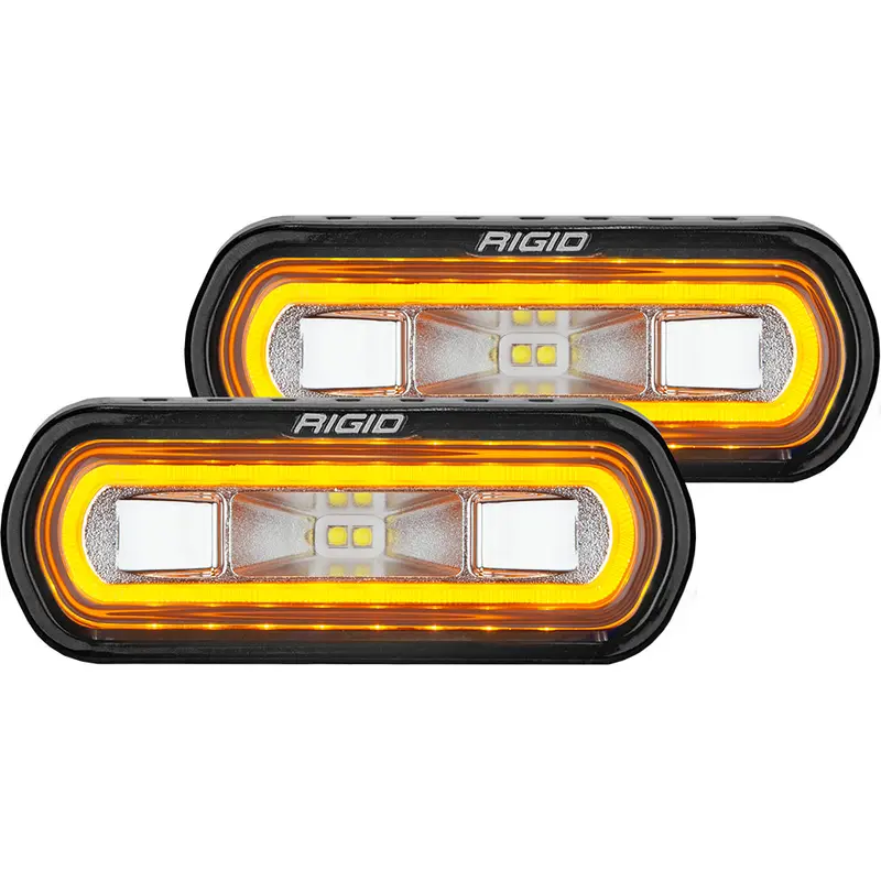 Rigid Sr-L Surface-Mount Spreader Light – Black Housing With Amber Halo [53123] 1
