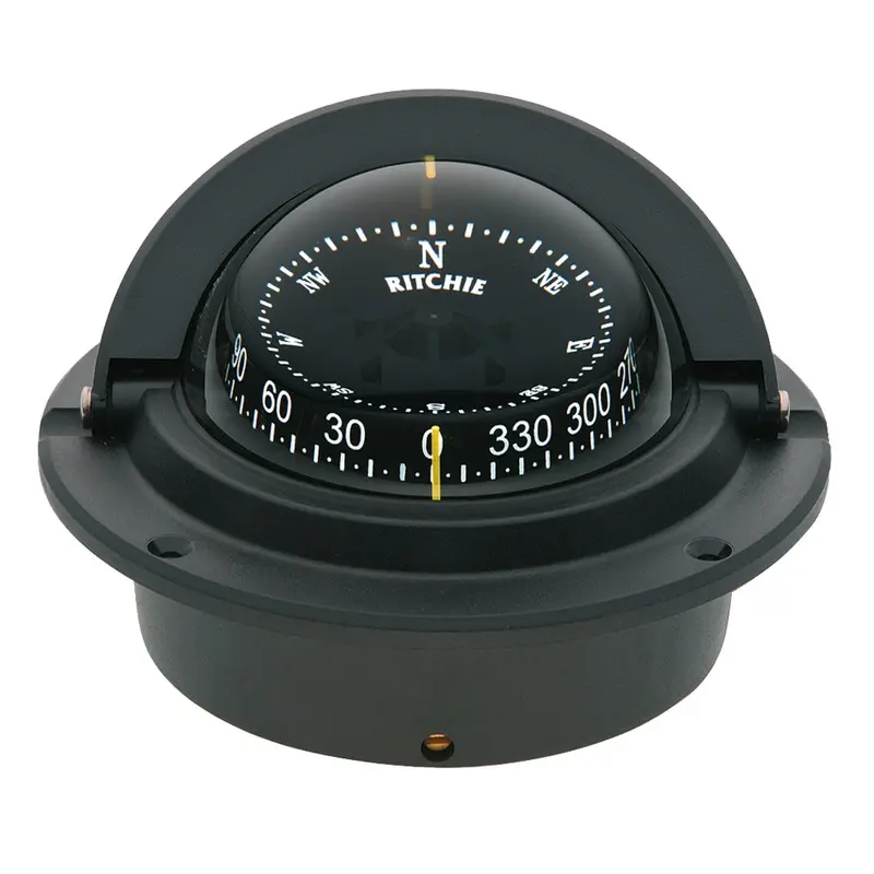 Ritchie F-83 Voyager Compass – Black Flush-Mount Helm Solution 1