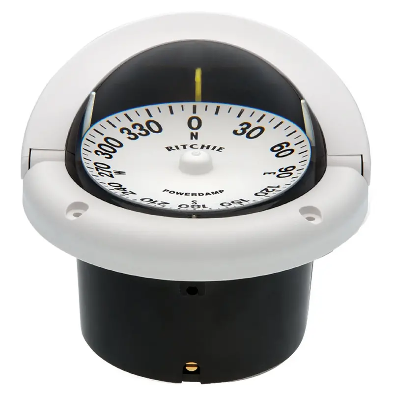Ritchie Hf-742W Helmsman Compass – White Flush-Mount Model 1