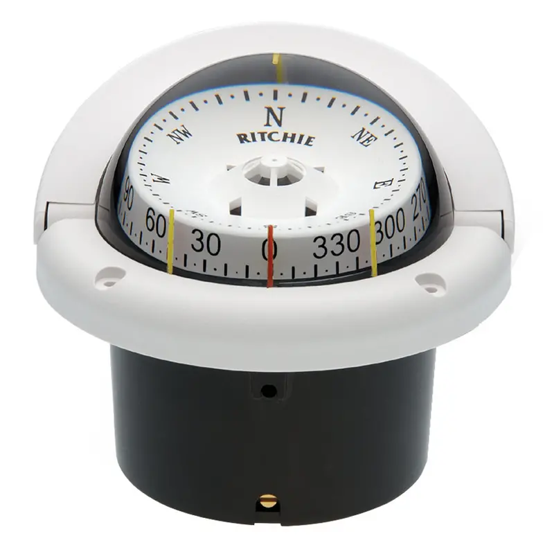 Ritchie Hf-743W Helmsman Combidial Compass – White Flush-Mount Option 1