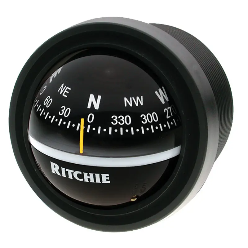 Ritchie V-57.2 Explorer Magnetic Compass – Dash-Mounted, Black Housing 1